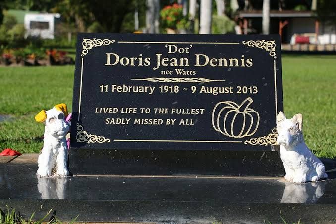 Black granite lawn plaque with gold engraving